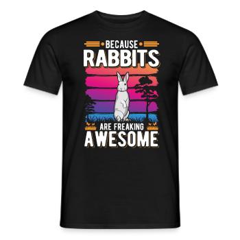 Rabbit Gift Rabbit Rabbit - Men's T-Shirt - black - Front - AI Model Male 178 light (178cm)