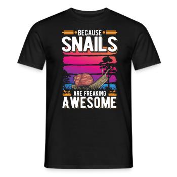 Parce que les escargots sont des escargots géniaux - T-shirt homme - noir - Devant - AI Model Male 178 light (178cm)