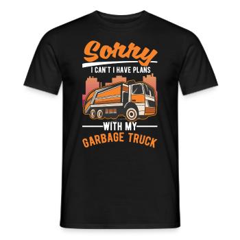 Müllmann Gift Garbage Collection Garbage Truck - Men's T-Shirt - black - Front - AI Model Male 178 light (178cm)