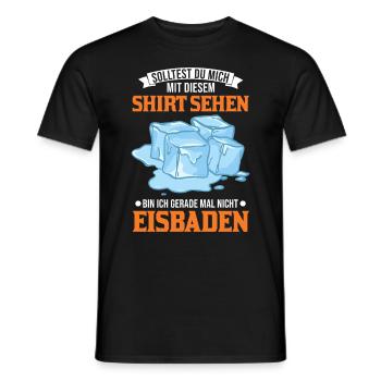 Eisbad Shirt Eisbaden Winterbad Eisschwimmen - Männer T-Shirt - Schwarz - Vorne - AI Model Male 178 light (178cm)