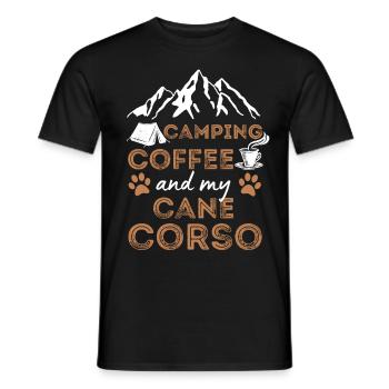Cane Corso Café Camping Dog Cafe - T-shirt homme - noir - Devant - AI Model Male 178 light (178cm)