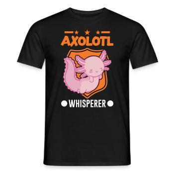 Axolotl Flüsterer Axolotl Whisperer - Men's T-Shirt - black - Front - AI Model Male 178 light (178cm)