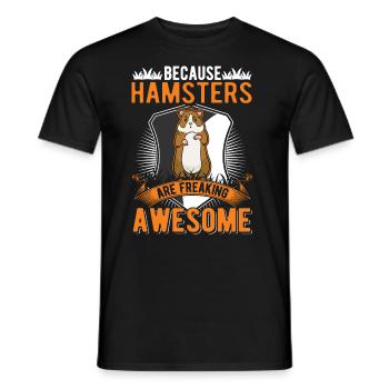 Hamster Gift Dwarf Hamster Golden Hamster - Men's T-Shirt - black - Front - AI Model Male 178 light (178cm)