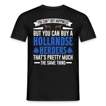 Hollandse Herder Hollandse Herderdshond - Men's T-Shirt - black - Front - AI Model Male 178 light (178cm)