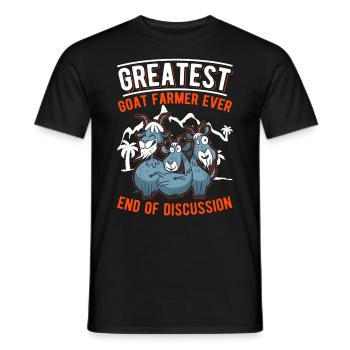 Greatest Goat Farmer Goat Farm Goat - Men's T-Shirt - black - Front - AI Model Male 178 light (178cm)