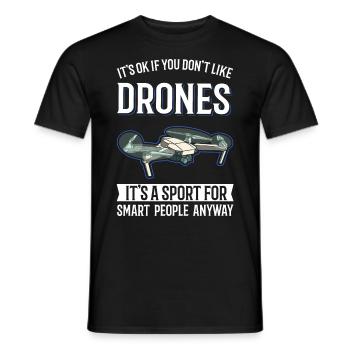 Drone Pilot Gift Drone Quadcopter - Men's T-Shirt - black - Front - AI Model Male 178 light (178cm)