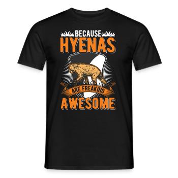 Hyène Cadeau Terre Loup Hyène - T-shirt homme - noir - Devant - AI Model Male 178 light (178cm)