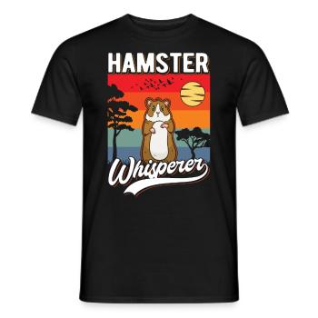 Hamster Whisperer Hamster Cadeau Hamster Doré - T-shirt homme - noir - Devant - AI Model Male 178 light (178cm)
