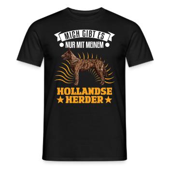 Hollandse Herder Hollandse Herderdshond - Männer T-Shirt - Schwarz - Vorne - AI Model Male 178 light (178cm)