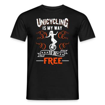 Unicyclist Gift Unicycle Girl - Men's T-Shirt - black - Front - AI Model Male 178 light (178cm)