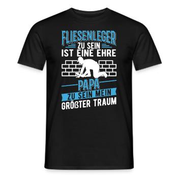 Fliesenleger und Papa Fliesenleger Vatertag - Männer T-Shirt - Schwarz - Vorne - AI Model Male 178 light (178cm)