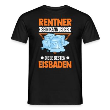 Eisbad Rentner Eisbaden Opa Eisschwimmer - Männer T-Shirt - Schwarz - Vorne - AI Model Male 178 light (178cm)