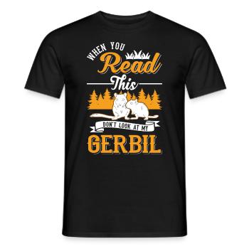 Gerbil Gift Racing Rat Germesau - Men's T-Shirt - black - Front - AI Model Male 178 light (178cm)