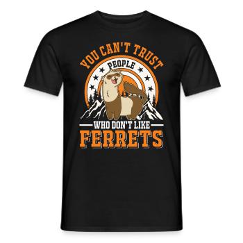 Ferret Lover Ferret Cadeau - T-shirt homme - noir - Devant - AI Model Male 178 light (178cm)