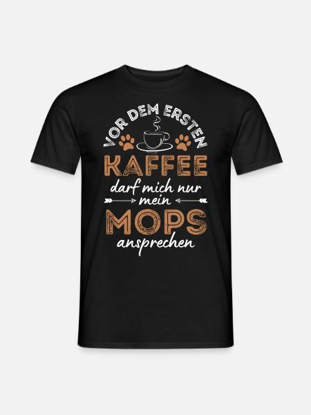 Pug Coffee Dog Cafe - T-shirt homme - noir