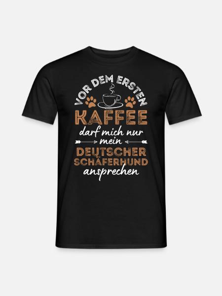 Deutscher Schäferhund Kaffee Hund Cafe - Männer T-Shirt - Schwarz