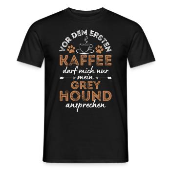 Greyhound Café Chien Café - T-shirt homme - noir - Devant - AI Model Male 178 light (178cm)