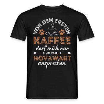 Hovawart Kaffee Hund Cafe - Männer T-Shirt - Schwarz - Vorne - AI Model Male 178 light (178cm)