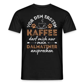 Café dalmate Café Pour chiens - T-shirt homme - noir - Devant - AI Model Male 178 light (178cm)