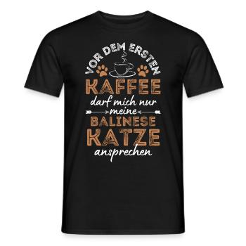 Café balinais Cat Coffee - T-shirt homme - noir - Devant - AI Model Male 178 light (178cm)