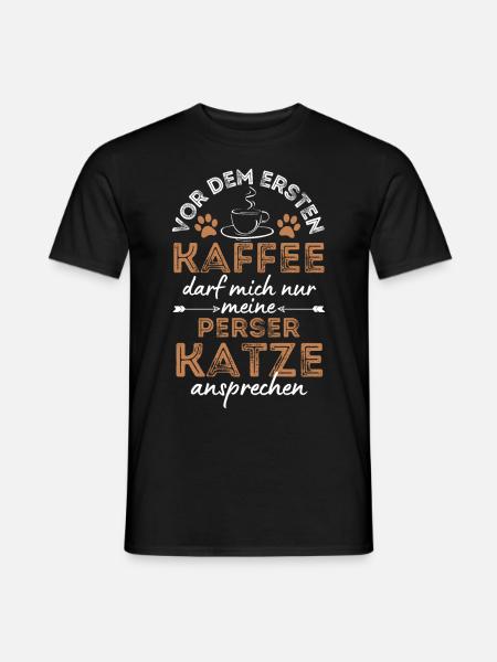 Café persan cat - T-shirt homme - noir