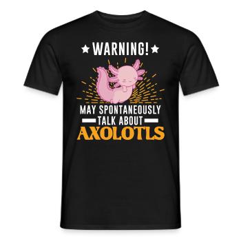 Axolotl Gift Tail Lurch - Men's T-Shirt - black - Front - AI Model Male 178 light (178cm)