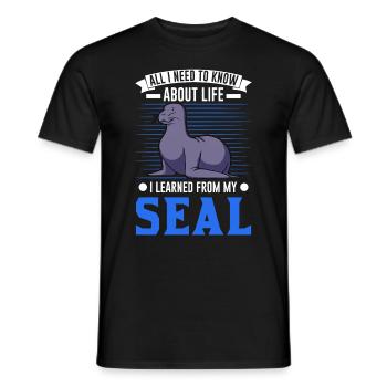 Seal Gift Seal Sea Lion - Men's T-Shirt - black - Front - AI Model Male 178 light (178cm)