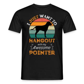 Legendary English Pointer Vintage Retro - Men's T-Shirt - black - Front - AI Model Male 178 light (178cm)