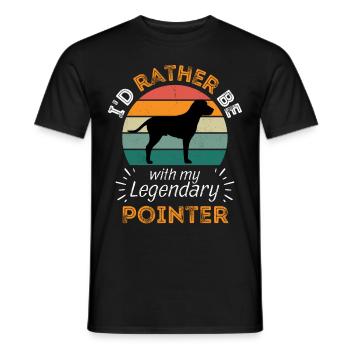 Legendary English Pointer Vintage Retro - Men's T-Shirt - black - Front - AI Model Male 178 light (178cm)