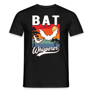 Chauve-souris Chuchoteur Chauve-souris frangée - T-shirt homme - noir - Devant - AI Model Male 178 light (178cm)
