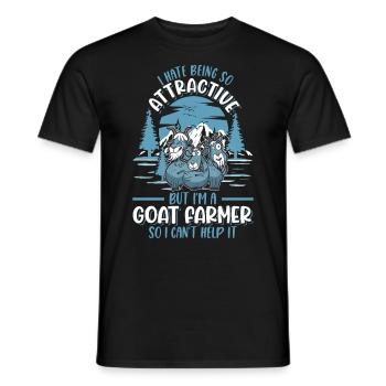 Ziegenwirt Geschenk Ziegen - Männer T-Shirt - Schwarz - Vorne - AI Model Male 178 light (178cm)