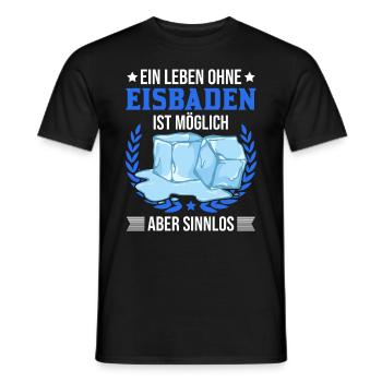 Eisbad Eisbaden Winterbad Eisschwimmen - Männer T-Shirt - Schwarz - Vorne - AI Model Male 178 light (178cm)