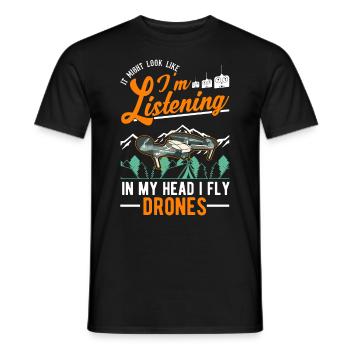 Drone Pilote Cadeau Drone Quadcopter - T-shirt homme - noir - Devant - AI Model Male 178 light (178cm)
