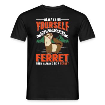 Ferret Lover Ferret Cadeau - T-shirt homme - noir - Devant - AI Model Male 178 light (178cm)