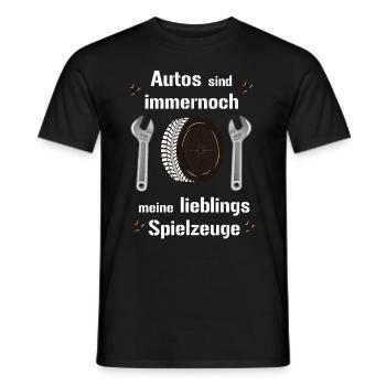 Auto lieblings Spielzeug T-Shirt für Männer/Herren - Männer T-Shirt - Schwarz - Vorne - AI Model Male 178 light (178cm)