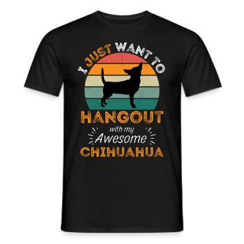 Legendary Chihuahua Vintage Retro - Men's T-Shirt - black - Front - AI Model Male 178 light (178cm)