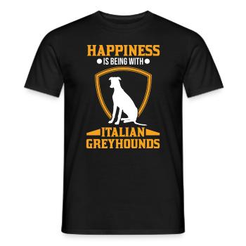 Italienischer Windhund Italienisches Windspiel - Männer T-Shirt - Schwarz - Vorne - AI Model Male 178 light (178cm)