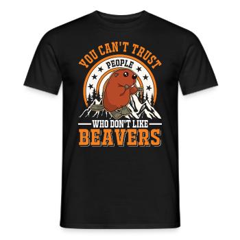Beaver Gift Beaver Dam - T-shirt homme - noir - Devant - AI Model Male 178 light (178cm)