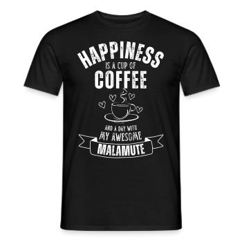Malamute Café Pour Chiens - T-shirt homme - noir - Devant - AI Model Male 178 light (178cm)