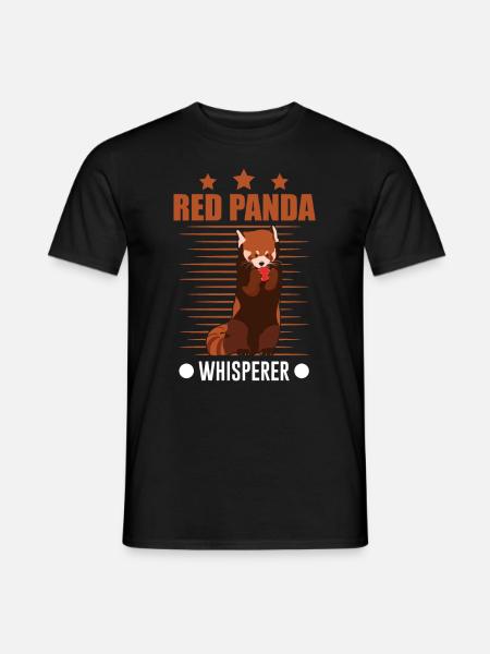 Chuchoteur de panda roux - T-shirt homme - noir