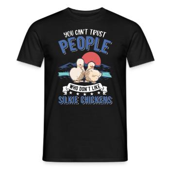 Silk Chicken Gift Silkie Chicken - Men's T-Shirt - black - Front - AI Model Male 178 light (178cm)