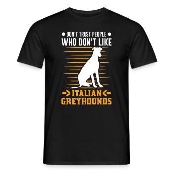 Italienischer Windhund Italienisches Windspiel - Männer T-Shirt - Schwarz - Vorne - AI Model Male 178 light (178cm)