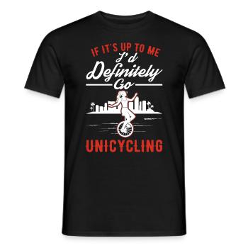 Unicycliste Cadeau Monocycle Fille - T-shirt homme - noir - Devant - AI Model Male 178 light (178cm)