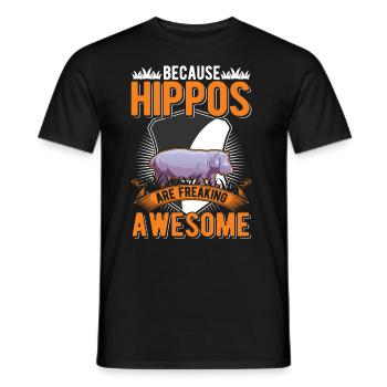 Hippo Gift Hippo Hippo Hippo - Men's T-Shirt - black - Front - AI Model Male 178 light (178cm)