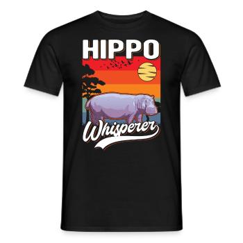 Hippo Whisperer Hippo Hippo Hippo - Men's T-Shirt - black - Front - AI Model Male 178 light (178cm)