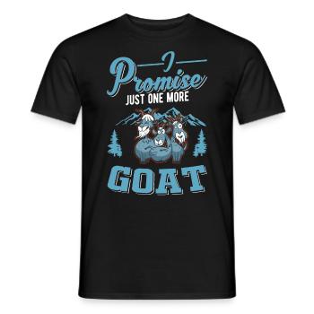 Je promets juste une chèvre de plus Chèvre Chèvre Hôte Chèvre - T-shirt homme - noir - Devant - AI Model Male 178 light (178cm)