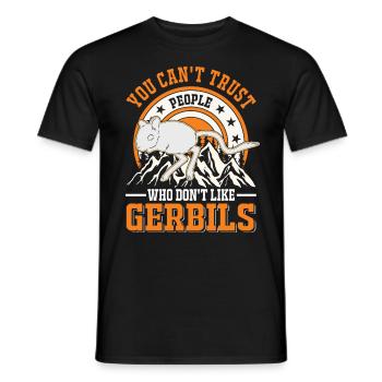 Gerbil Gift Racing Rat Germesau - Men's T-Shirt - black - Front - AI Model Male 178 light (178cm)
