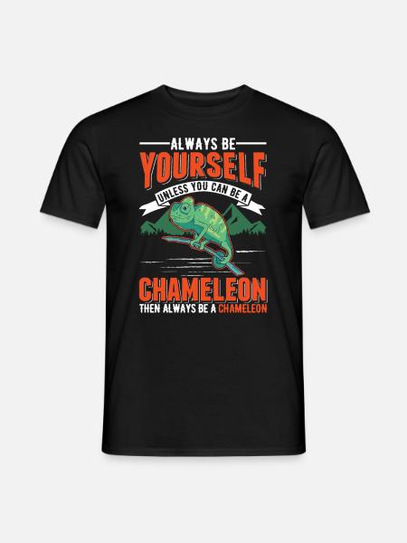 Chameleon Gift Chameleon - Men's T-Shirt - black