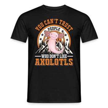 Axolotl Gift Tail Lurch - Men's T-Shirt - black - Front - AI Model Male 178 light (178cm)