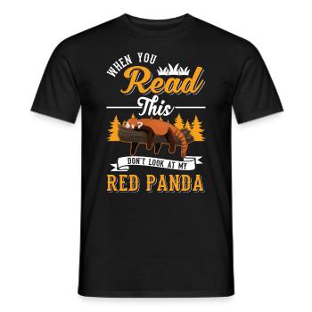 Red Panda Gift Cat Bear - Men's T-Shirt - black - Front - AI Model Male 178 light (178cm)